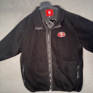 San Francisco 49ers NFL Fleece Jacket Mens M Full Zip Black Gameday‎ Sportcore